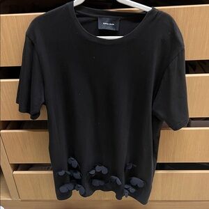 Simone Rocha Black Embellished Short Sleeve Tunic